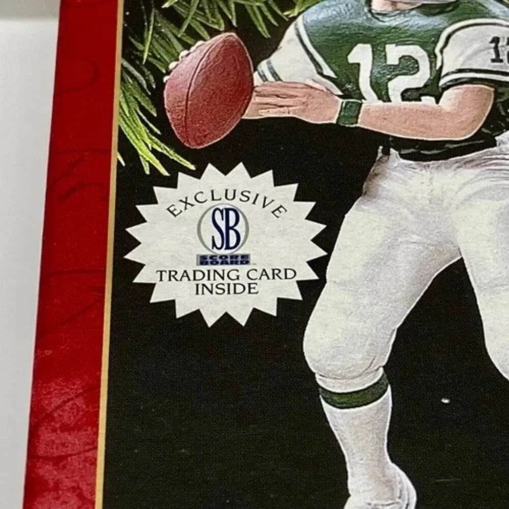 Vintage Joe Namath New York Jets Hallmark Ornament Football‎ Legends X-Mas 1997